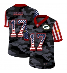 Nike Green Bay Green Bay Packers 17 Davante Adams Camo 2020 USA Flag Salute To Service Limited Jersey