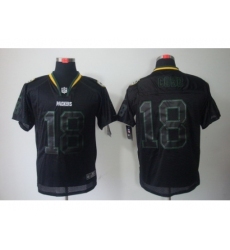 Nike Green Bay Packers 18 Randall Cobb Black Elite Lights Out NFL Jersey