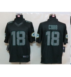 Nike Green Bay Packers 18 Randall Cobb Black Limited Impact Jersey