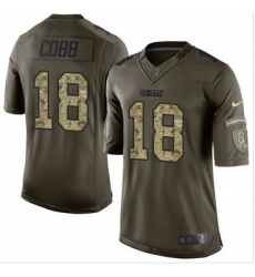 Nike Green Bay Packers #18 Randall Cobb Green Men 27s Stitched NFL Limited Salute To Service Jersey