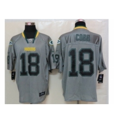 Nike Green Bay Packers 18 Randall Cobb Grey Elite Lights Out NFL Jersey