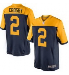 Nike Green Bay Packers #2 Mason Crosby Navy Blue Alternate Mens Stitched NFL New Elite Jersey