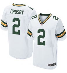 Nike Green Bay Packers #2 Mason Crosby White Men 27s Stitched NFL Elite Jersey