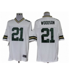 Nike Green Bay Packers 21 Charles Woodson White Limited NFL Jersey