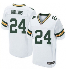 Nike Green Bay Packers #24 Quinten Rollins White Mens Stitched NFL Elite Jersey