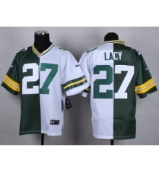 Nike Green Bay Packers 27 Eddie Lacy green-white Elite Split NFL Jersey
