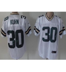 Nike Green Bay Packers 30 John Kuhn White Elite NFL Jersey
