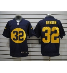 Nike Green Bay Packers 32 Cedric Benson Blue Elite NFL Jersey