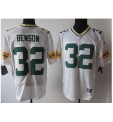 Nike Green Bay Packers 32 Cedric Benson White Elite NFL Jersey