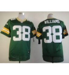 Nike Green Bay Packers 38 Tramon Williams Green Elite NFL Jersey