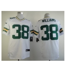 Nike Green Bay Packers 38 Tramon Williams White Elite NFL Jersey