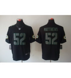 Nike Green Bay Packers 52 Clay Matthews Black Limited Impact NFL Jersey
