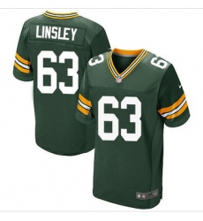 Nike Green Bay Packers #63 Corey Linsley Green Team Color Mens Stitched NFL Elite Jersey