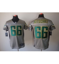 Nike Green Bay Packers 66 Ray Nitschke Grey Elite Shadow NFL Jersey