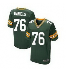 Nike Green Bay Packers #76 Mike Daniels Green Team Color Mens Stitched NFL Elite Jersey