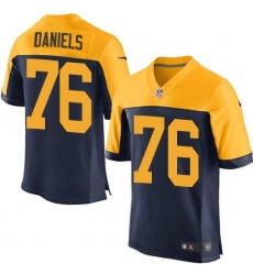 Nike Green Bay Packers #76 Mike Daniels Navy Blue Alternate Men 27s Stitched NFL New Elite Jersey