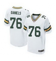 Nike Green Bay Packers #76 Mike Daniels White Mens Stitched NFL Elite Jersey