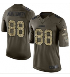 Nike Green Bay Packers #88 Ty Montgomery Green Men 27s Stitched NFL Limited Salute To Service Jersey