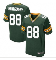 Nike Green Bay Packers #88 Ty Montgomery Green Team Color Mens Stitched NFL Elite Jersey