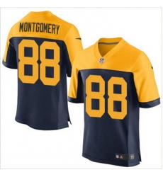 Nike Green Bay Packers #88 Ty Montgomery Navy Blue Alternate Mens Stitched NFL New Elite Jersey