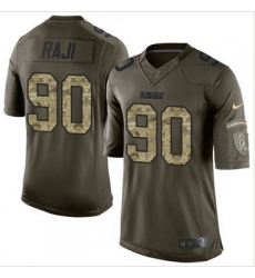 Nike Green Bay Packers #90 B J  Raji Green Men 27s Stitched NFL Limited Salute To Service Jersey