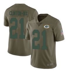 Nike Packers #21 Ha Ha Clinton Dix Olive Mens Stitched NFL Limited 2017 Salute To Service Jersey