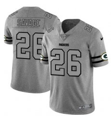Nike Packers 26 Darnell Savage Jr  2019 Gray Gridiron Gray Vapor Untouchable Limited Jersey