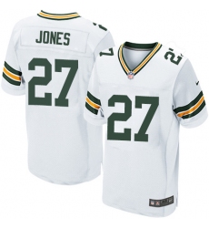 Nike Packers #27 Josh Jones White Mens Stitched NFL Elite Jersey