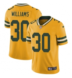 Nike Packers #30 Jamaal Williams Yellow Mens Stitched NFL Limited Rush Jersey