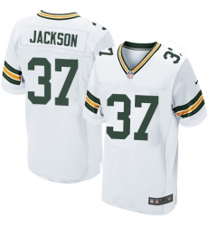 Nike Packers #37 Josh Jackson White Mens Stitched NFL Elite Jersey