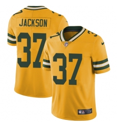 Nike Packers #37 Josh Jackson Yellow Mens Stitched NFL Limited Rush Jersey