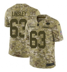 Nike Packers #63 Corey Linsley Camo Mens Stitched NFL Limited 2018 Salute To Service Jersey
