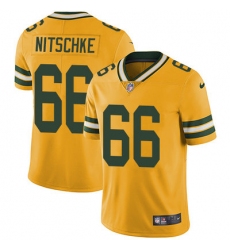 Nike Packers #66 Ray Nitschke Yellow Mens Stitched NFL Limited Rush Jersey