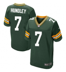 Nike Packers #7 Brett Hundley Mens Elite Green Team Color NFL Jersey