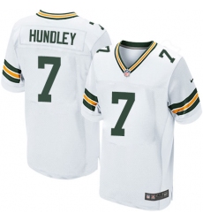 Nike Packers #7 Brett Hundley Mens Elite White NFL Jersey
