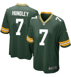 Nike Packers #7 Brett Hundley Mens Game Green Team Color NFL Jersey