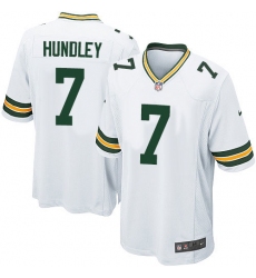 Nike Packers #7 Brett Hundley Mens Game White NFL Jersey