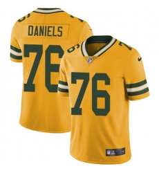 Nike Packers #76 Mike Daniels Yellow Mens Stitched NFL Limited Rush Jersey