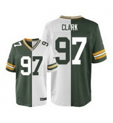 Nike Packers #97 Kenny Clark Green White Mens Stitched NFL Elite Split Jersey