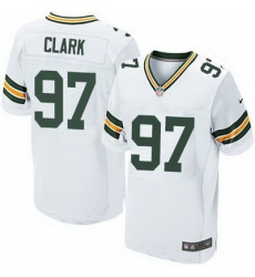 Nike Packers #97 Kenny Clark White Mens Stitched NFL Elite Jersey