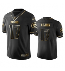 Packers 17 Davante Adams Black Men Stitched Football Limited Golden Edition Jersey
