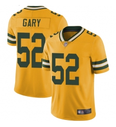 Packers 52 Rashan Gary Yellow Men Stitched Football Limited Rush Jersey