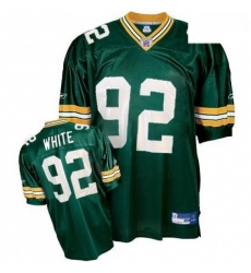 Reebok Green Bay Packers 92 Reggie White Green Team Color Authentic Throwback NFL Jersey