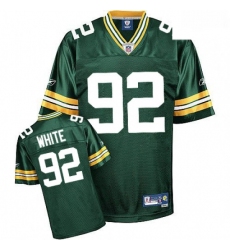 Reebok Green Bay Packers 92 Reggie White Green Team Color Replica Throwback NFL Jersey