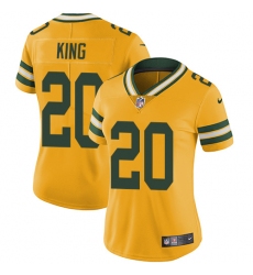Nike Packers #20 Kevin King Yellow Womens Stitched NFL Limited Rush Jersey