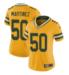 Nike Packers #50 Blake Martinez Yellow Womens Stitched NFL Limited Rush Jersey