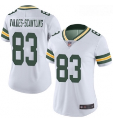 Packers #83 Marquez Valdes Scantling White Women Stitched Football Vapor Untouchable Limited Jersey