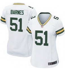 Women Green Bay Packers 51 Krys Barnes Game White Jersey