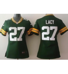 Women Nike Green Bay Packers 27 Eddie Lacy Green NFL Jerseys