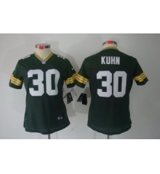 Women Nike Green Bay Packers #30 John Kuhn Green Color[NIKE LIMITED Jersey]